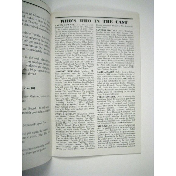 Billy Elliot Playbill 2009 Imperial Theatre Flyer Ticket Photo of David Alvarez - Picture 10 of 11